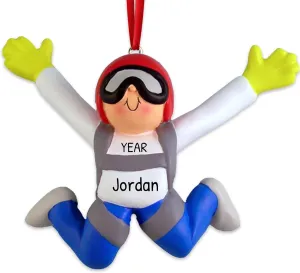 Personalized Skydiver Ornament 2025 – Custom for Men, Boys, or Adventure Lovers – Fun Parachuting Keepsake for Extreme Sports Fans