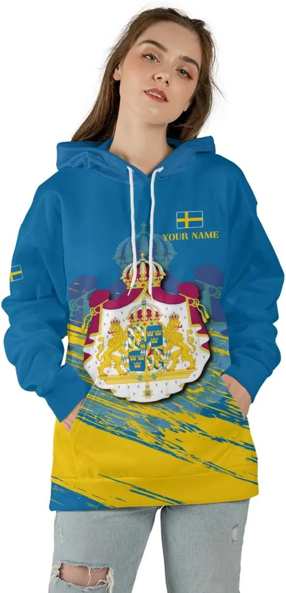 Personalized Sweden Flag Unisex Shirt Custom Vintage Sverige Sweden Casimas Shirts Men's Shirt T-Shirt Swedish National Pride