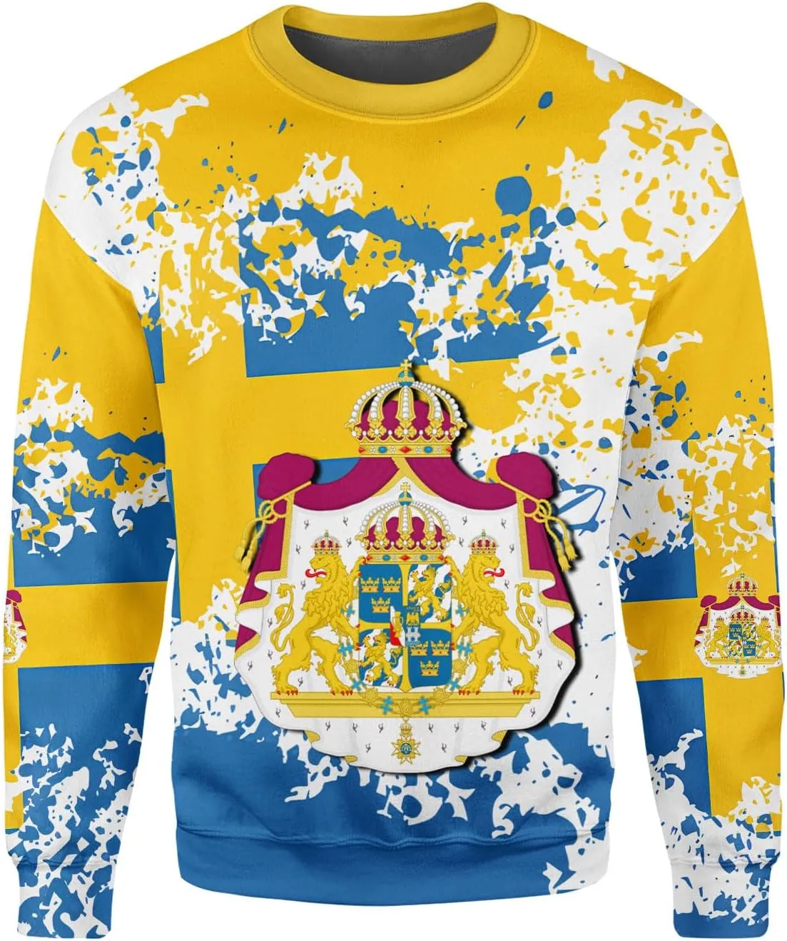Personalized Sweden Flag Unisex Shirt Custom Vintage Sverige Sweden Casimas Shirts Men's Shirt T-Shirt Swedish National Pride