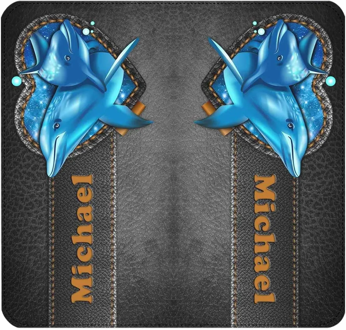 Personalized Women's Gift Wristlet Wallet Mothers Day Gift, Custom Cute Dolphins Lovers Leather Clutch Purse for Girl Women Mom