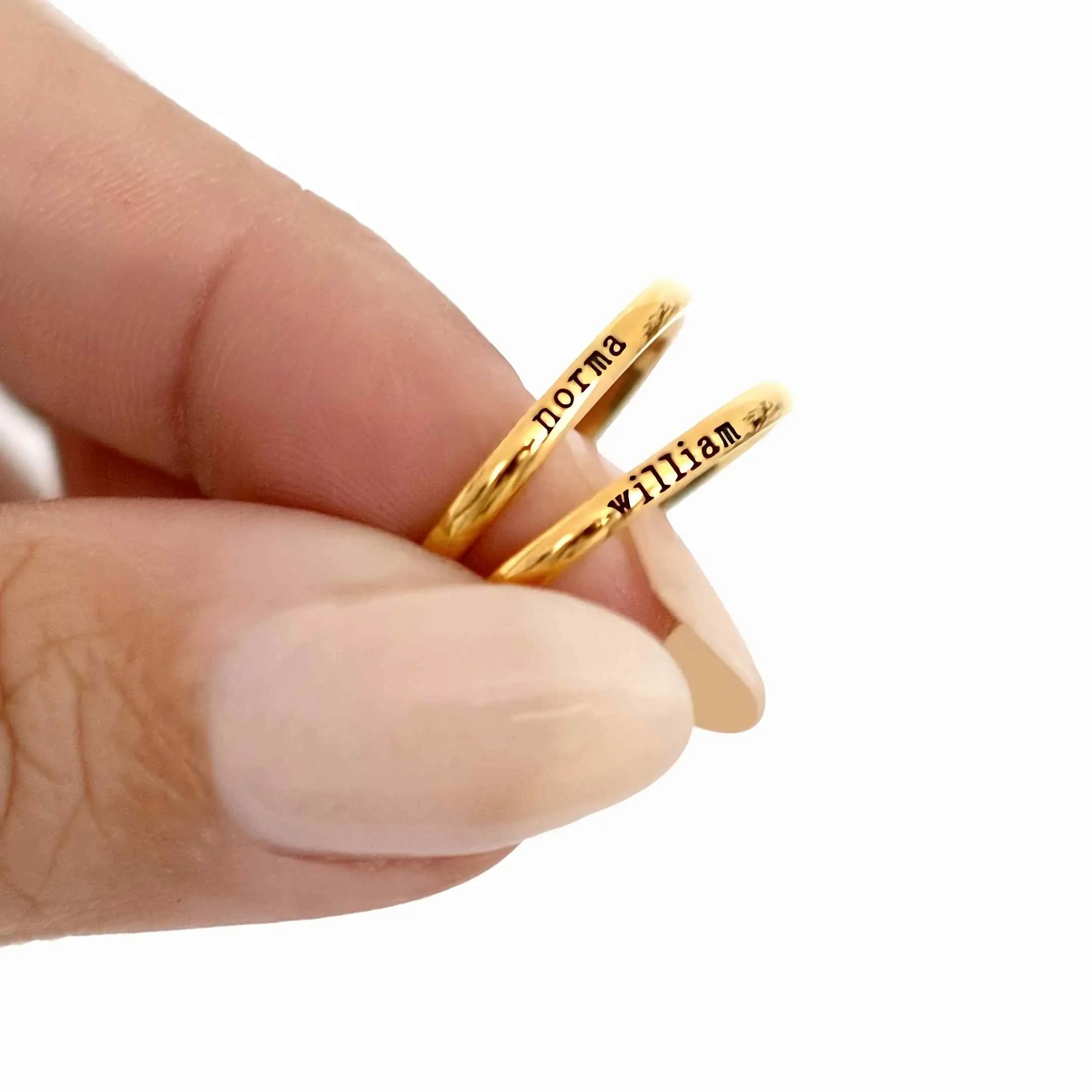 Petite Custom Name Ring