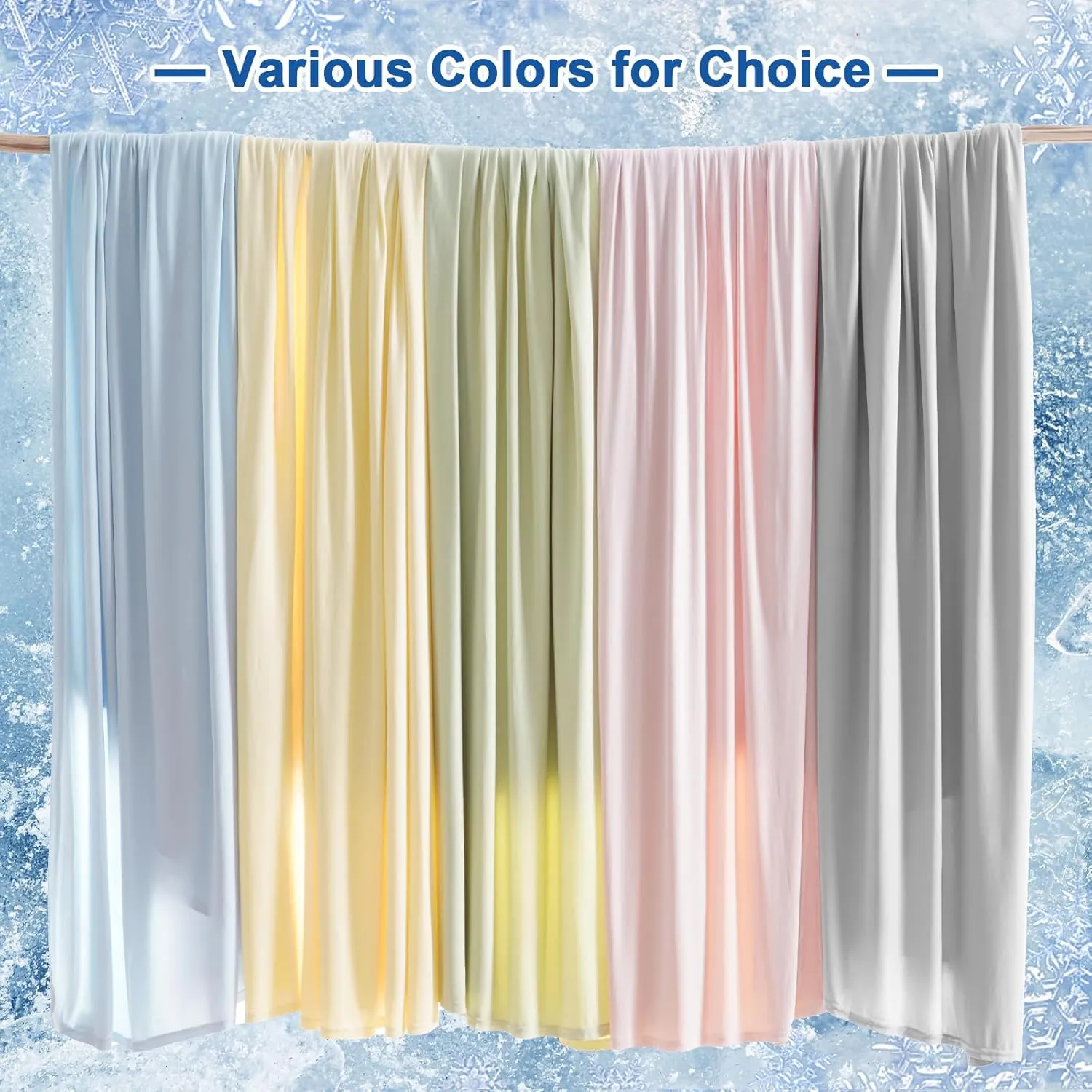 PHF Reversible Double Cooling Blanket Throw Size, Ultra Soft Arc-Chill Q-Max>0.5 Thin Summer Single Layer for Hot Sleepers, Breathable Lightweight Portable Silky for Home Office Travel Car, Ice Blue
