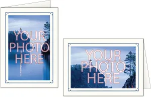 Photographer's Edge, Photo Insert Card, 10 Blank Cards and Envelopes, All Occasion Cards, for 4x6 Photos - Bright White with Majestic Border