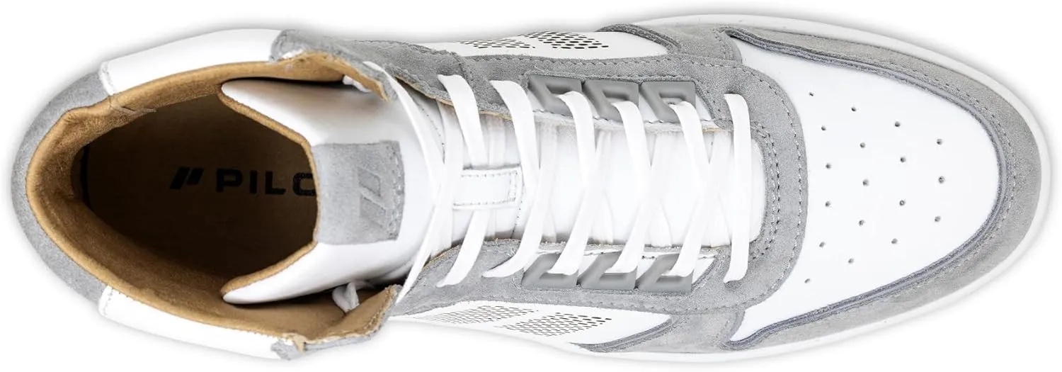 Piloti Driving Shoes for Men, Drift Mid Italian Nubuck Leather High Top Everyday Driving Sneaker