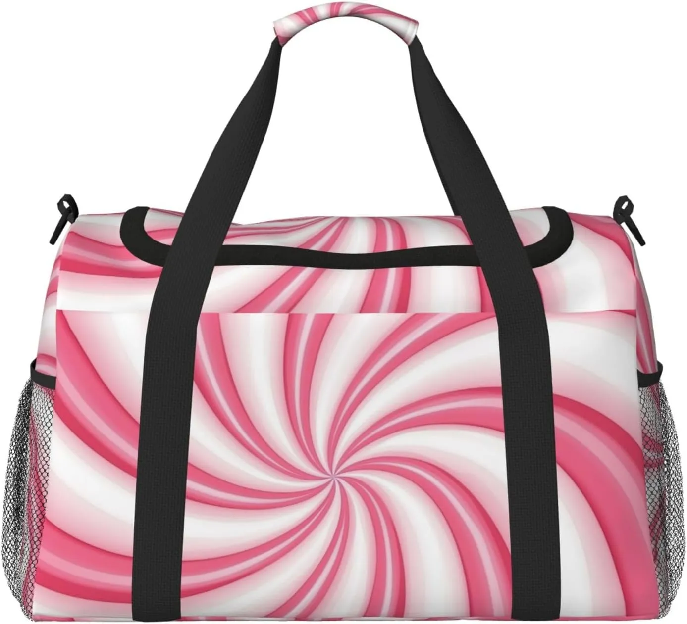 Pink Candy Rotation Travel Duffel Bag Tote Bag Sports Gym Bag For Women And Men