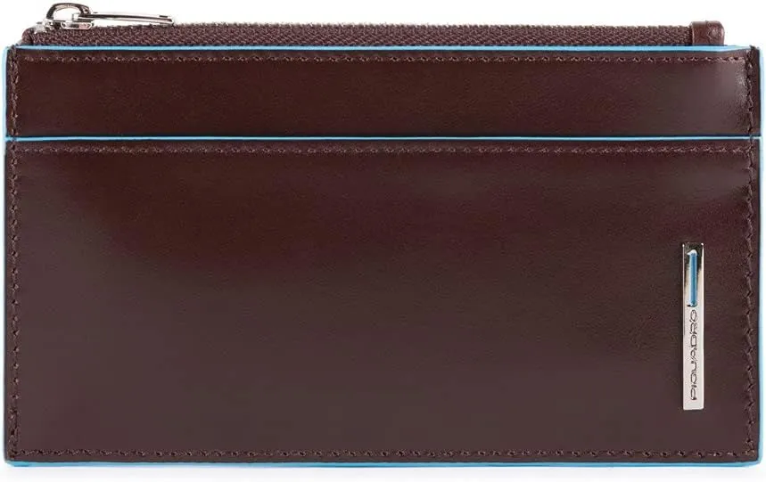 PIQUADRO Blue Square RFID Card Bag, brown, Brown