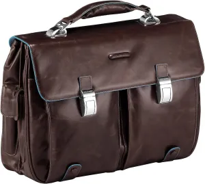 Piquadro Leather Case with 2 Front External Pockets, Mahogany, One Size