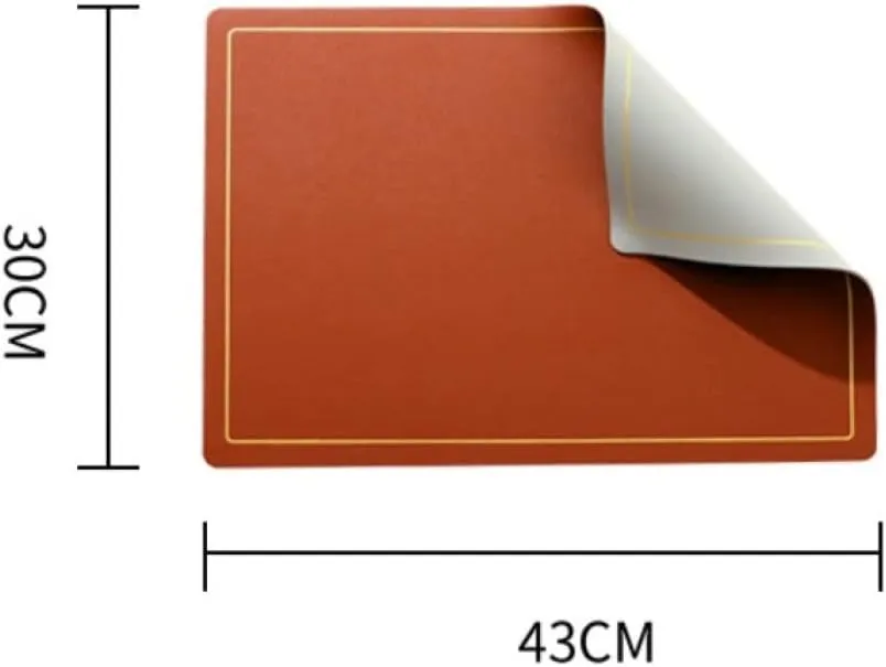 Place Mmats for Table，Placemats, Placemats Two-Color Placemats for Dining Table,Set of 2 Non-Slip Heat Washable Faux Leather Table Mats Rectangle Easy to Clean Kitchen Dinner Mats(Yellow)