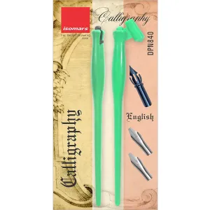 Plastic Holder Set (Oblique & Straight) with 2 Calligraphy & 1 Flex Nib