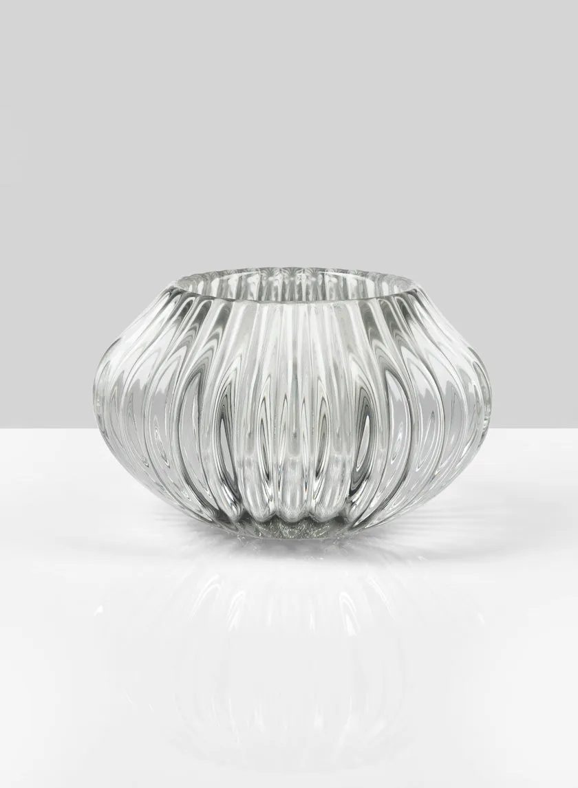 Pleated Glass Bulb Votive Holder
