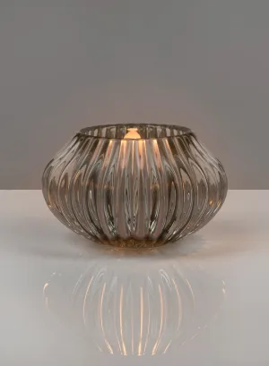 Pleated Glass Bulb Votive Holder
