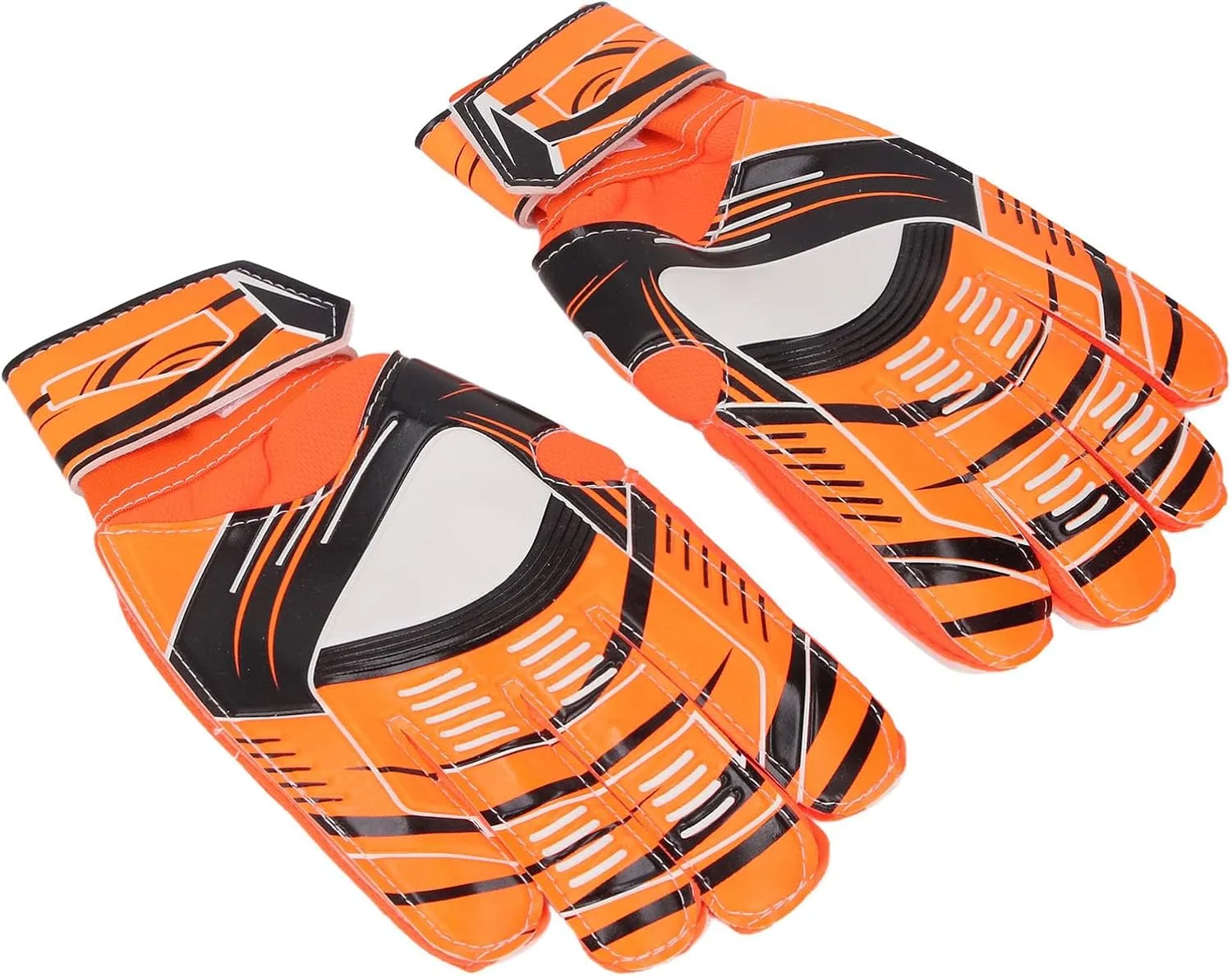 plplaaoo Professional Soccer Goalie Gloves Breathable Wear Strong Grip Shock Absorbing Latex Palm Adjustable Hook Loop Wrist Design Finger Protection System for Training Playing Adults