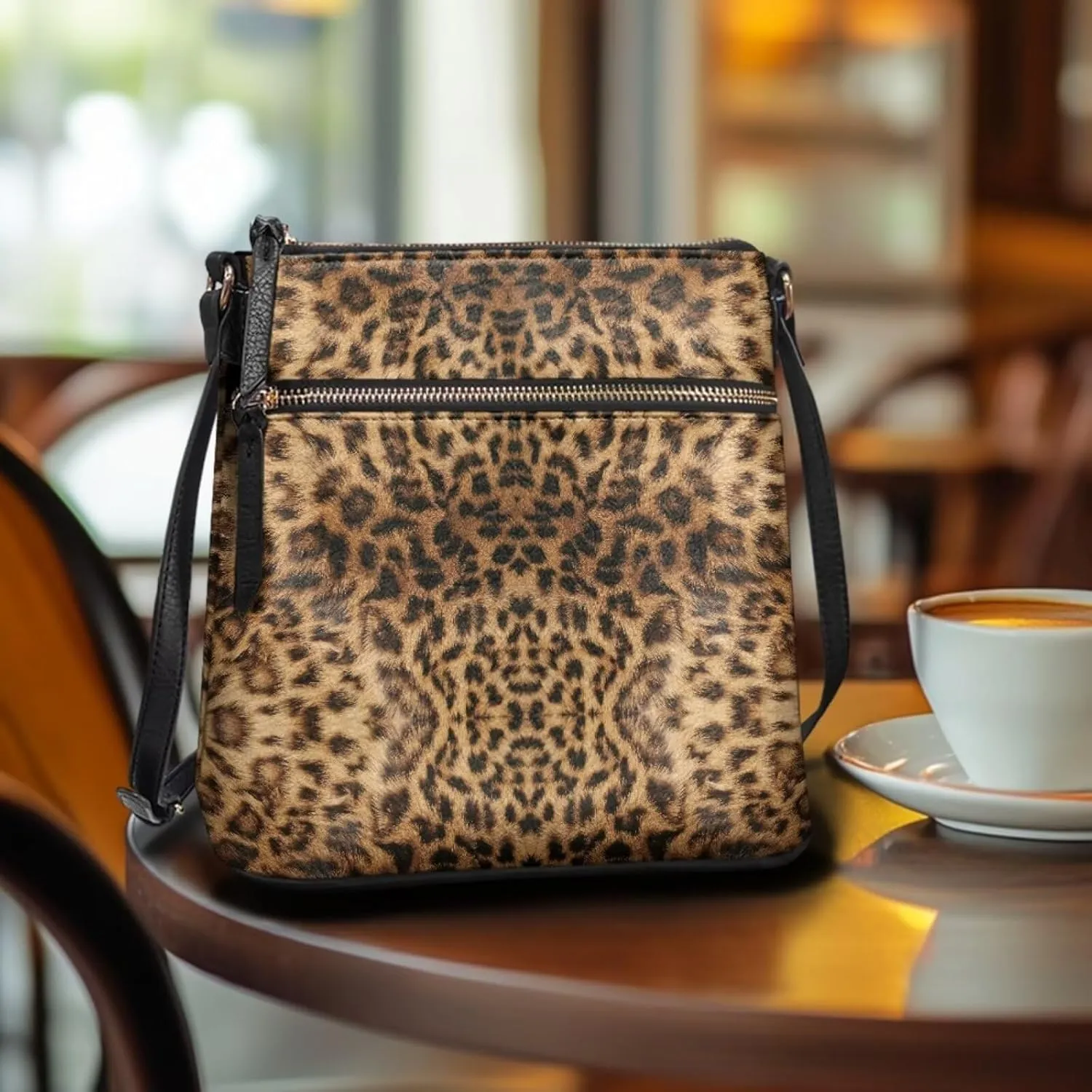 POLERO Womens Crossbody Shoulder Handbag Leather Tote Bags Large Messenger Bag Travel Bags