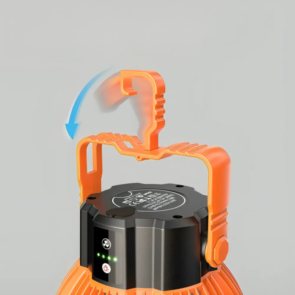 Portable Camping Fan with Light | Remote Control