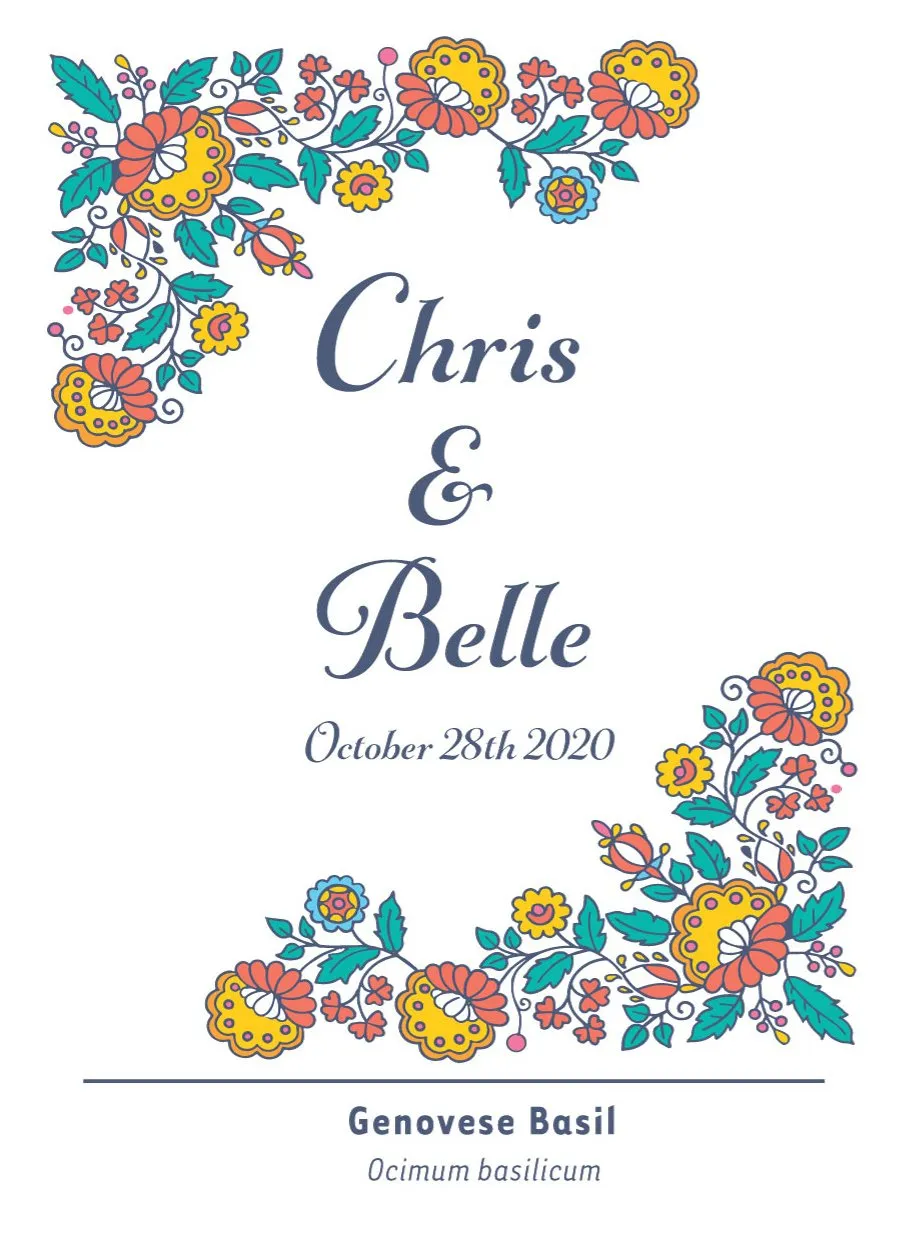 Pre-Designed Template - Corner Flowers