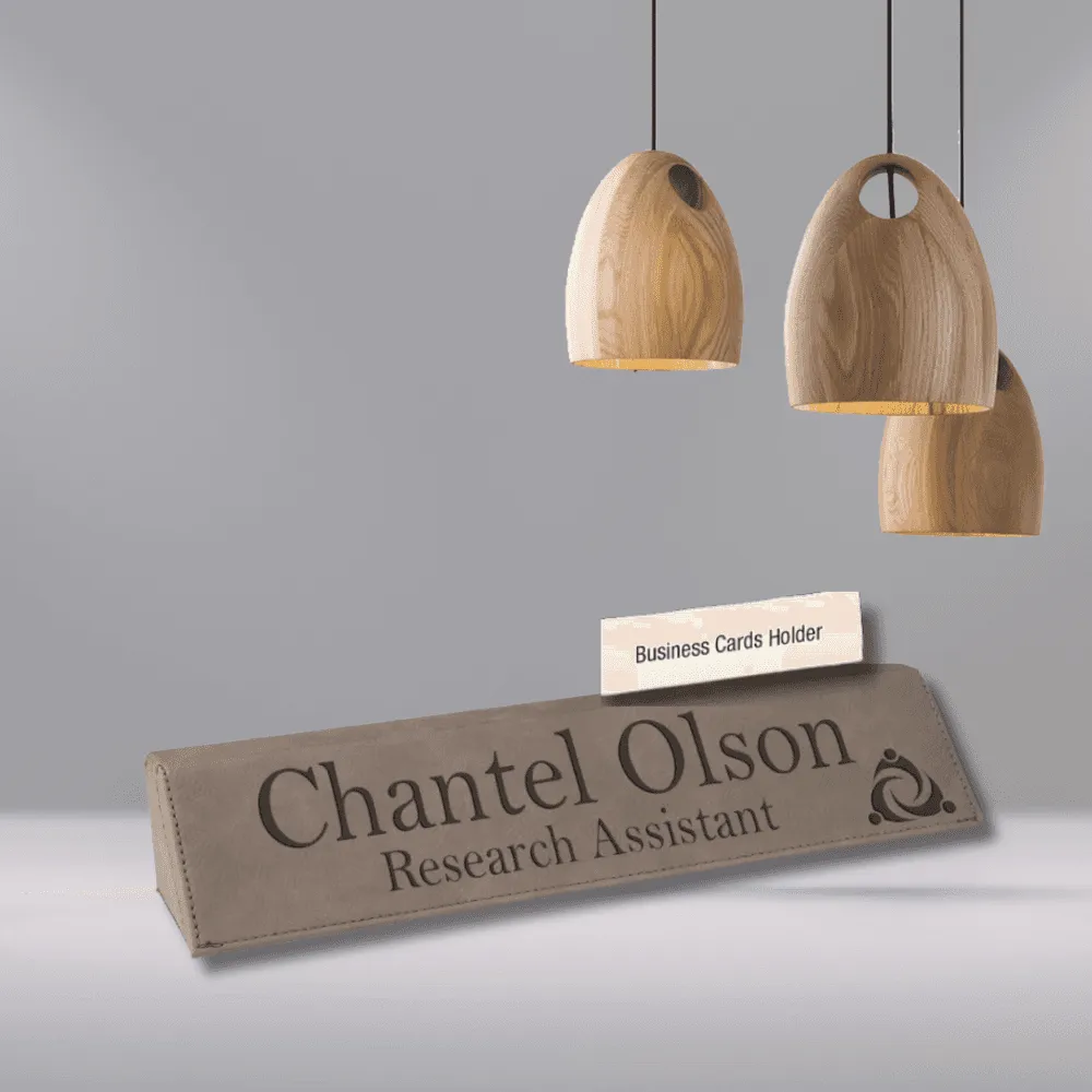 Premium Desk Wedges in Genuine Wood and Leatherette