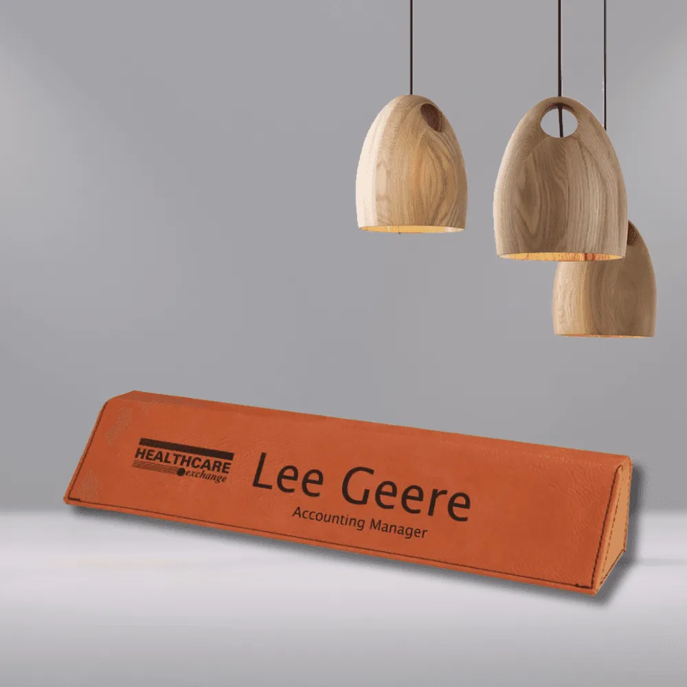 Premium Desk Wedges in Genuine Wood and Leatherette