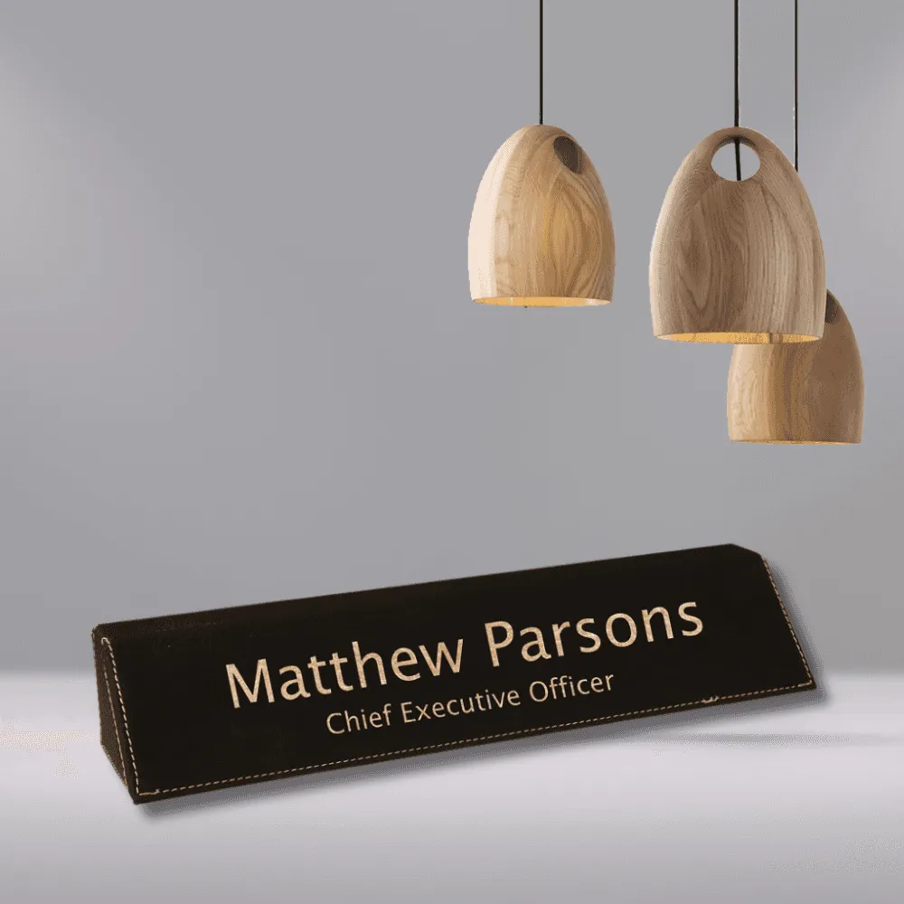Premium Desk Wedges in Genuine Wood and Leatherette