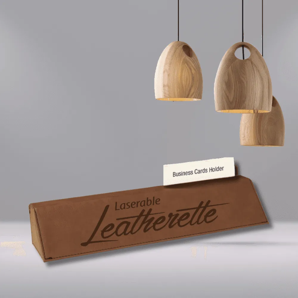 Premium Desk Wedges in Genuine Wood and Leatherette