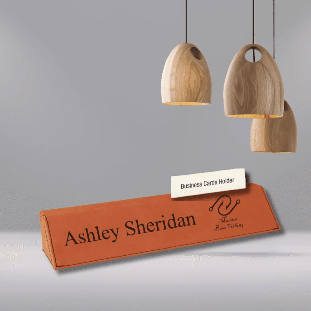 Premium Desk Wedges in Genuine Wood and Leatherette