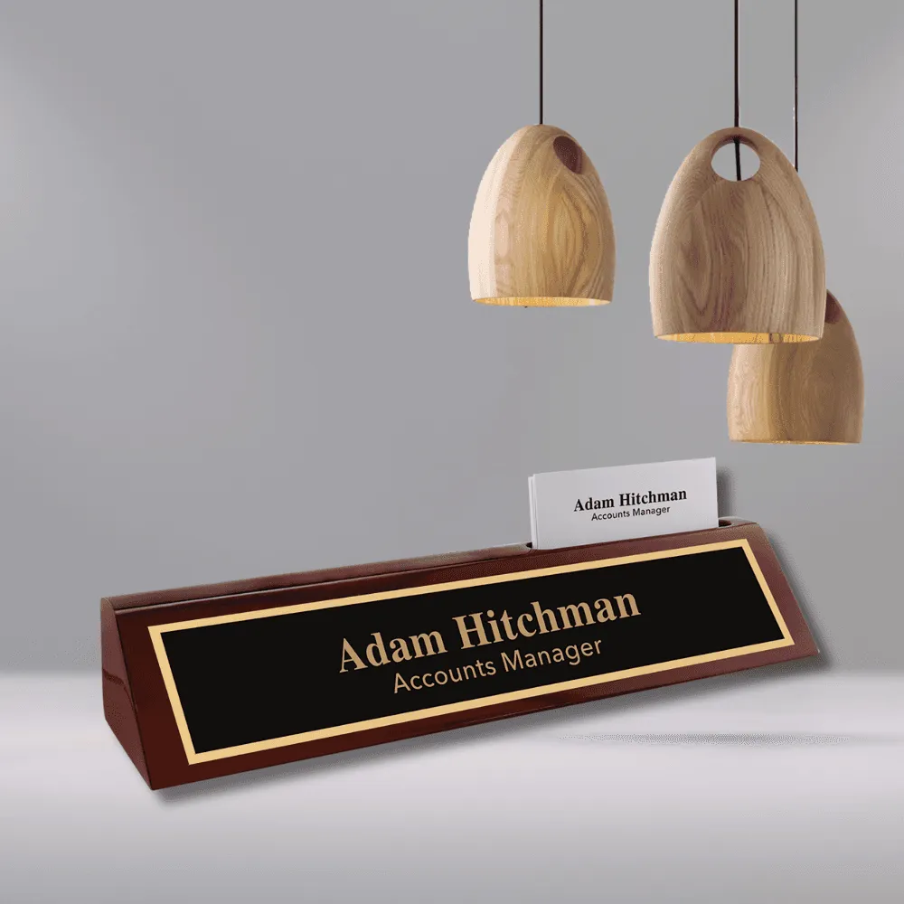 Premium Desk Wedges in Genuine Wood and Leatherette