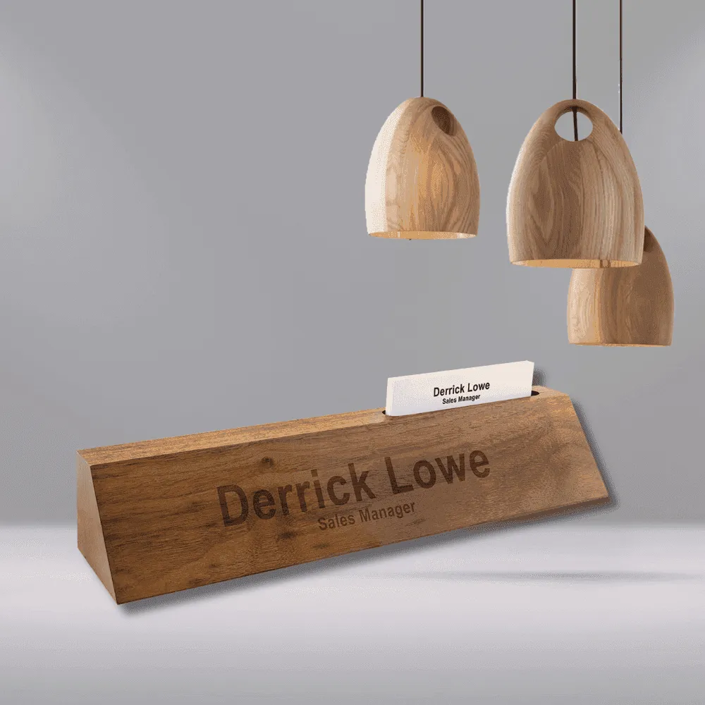 Premium Desk Wedges in Genuine Wood and Leatherette
