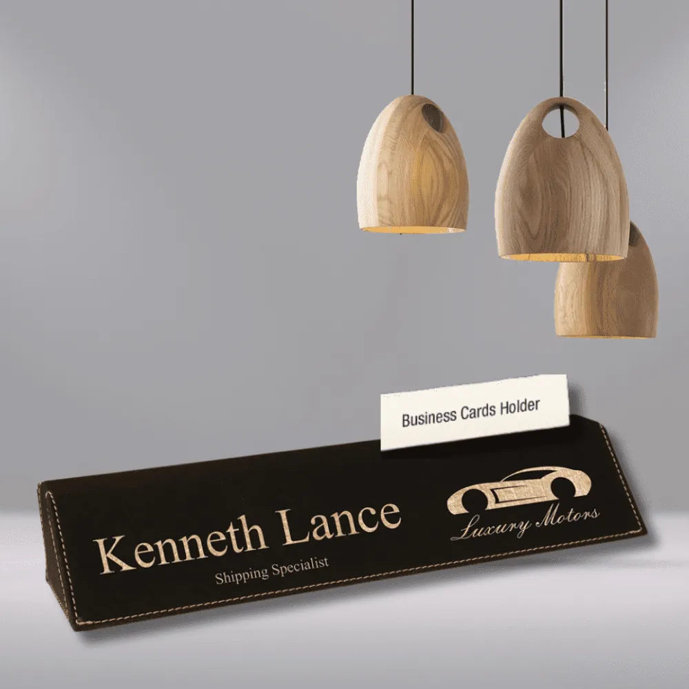 Premium Desk Wedges in Genuine Wood and Leatherette