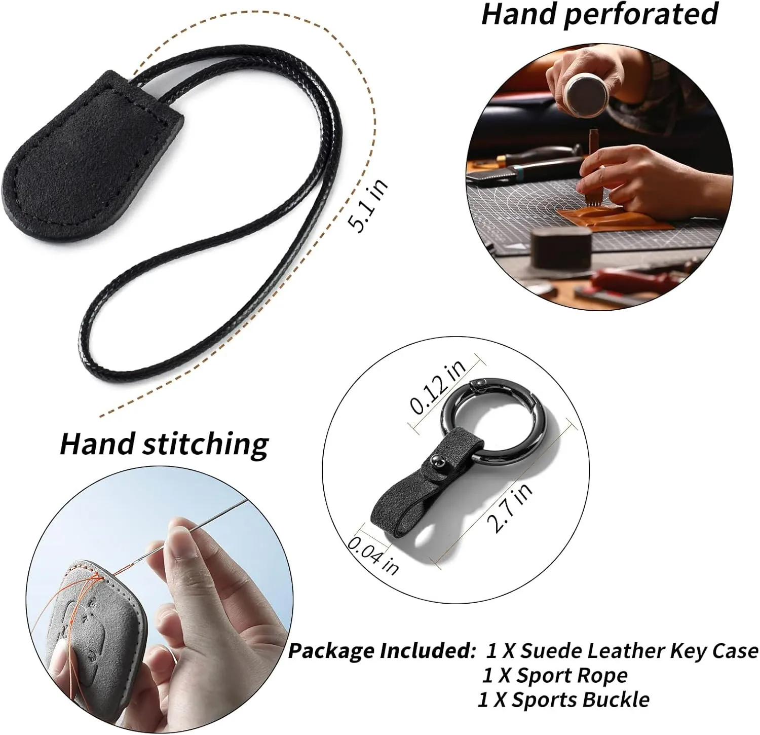 Premium Suede Leather Key Fob Case Cover Fit for Bentley Bentayga Flying Spur GT 2018-2021 With Keychain