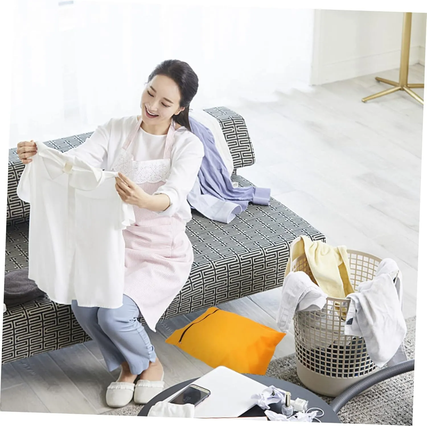 PRETYZOOM Puppy Laundry Bag Pet Laundry Bags for Washing Machine Bag Pet Clothing Storage Bag Mesh Laundry Bag for Dog Orange s
