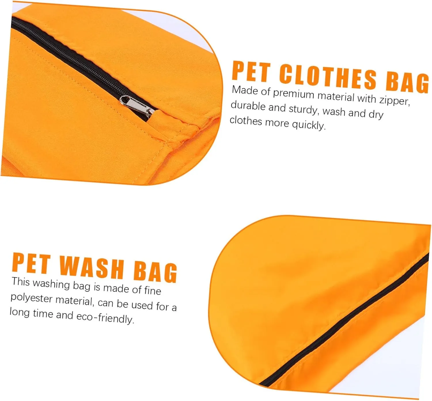 PRETYZOOM Puppy Laundry Bag Pet Laundry Bags for Washing Machine Bag Pet Clothing Storage Bag Mesh Laundry Bag for Dog Orange s