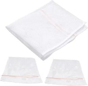 PRETYZOOM Washing Bag for Nylon Mesh Laundry Bag 3 Pack Machine Washable for Hotel Home