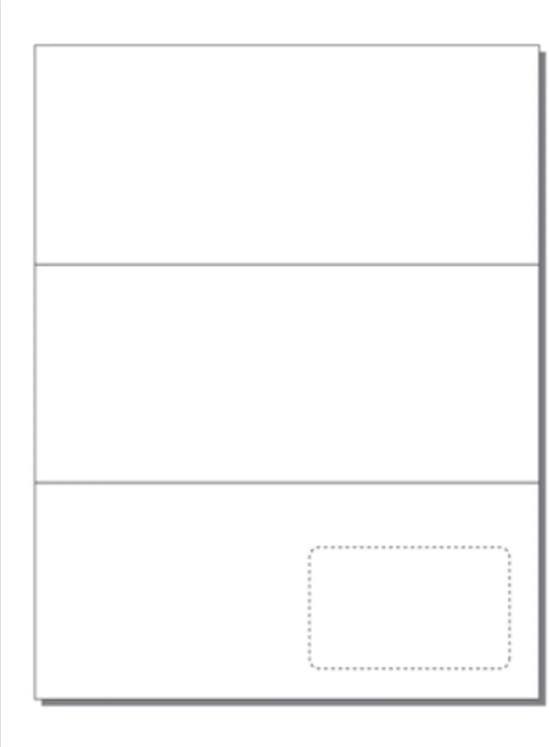 Print-Ready Tri-Fold Mailer with Removable Single Club Card (3-3/8" x 2-1/8"), 1-UP on 8-1/2" x 11" White 67lb Vellum - 250 Mailer Sheets