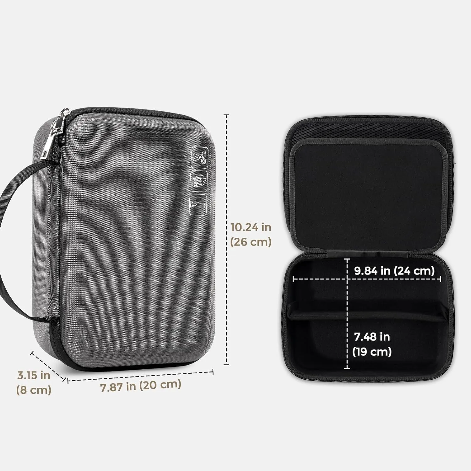 ProCase Hard Travel Case for Hair Clippers, Hair Cutting Barber Supplies Holder, Trimmer Organizer Storage Bag for Hatteker/Oneisal/Wahl 5Star/Andis Men Razor Guard Grooming Kits