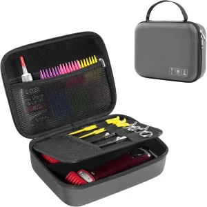 ProCase Hard Travel Case for Hair Clippers, Hair Cutting Barber Supplies Holder, Trimmer Organizer Storage Bag for Hatteker/Oneisal/Wahl 5Star/Andis Men Razor Guard Grooming Kits