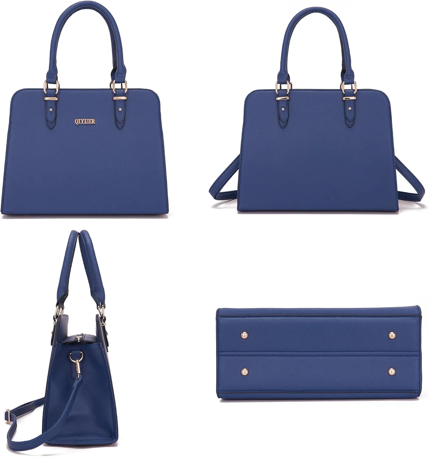 Qiyuer Satchel Purses For Women Top Handle Bag Purse And Wallet Set Work Tote Bags 2pcs