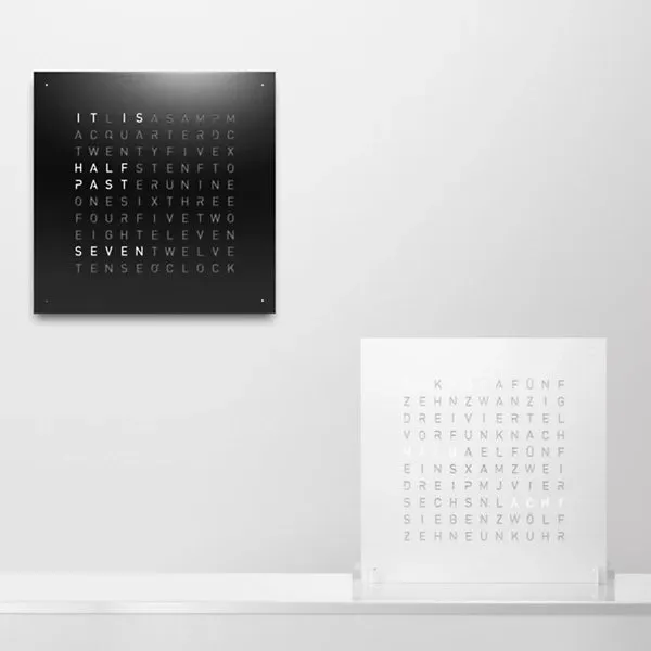 QLOCKTWO Wall Clock by Biegert & Funk for QLOCKTWO