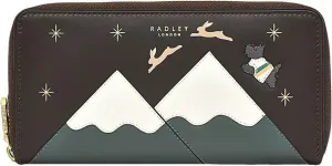 RADLEY London Mountain Hopping Large Zip-Around Continental Wallet, Dark Brown