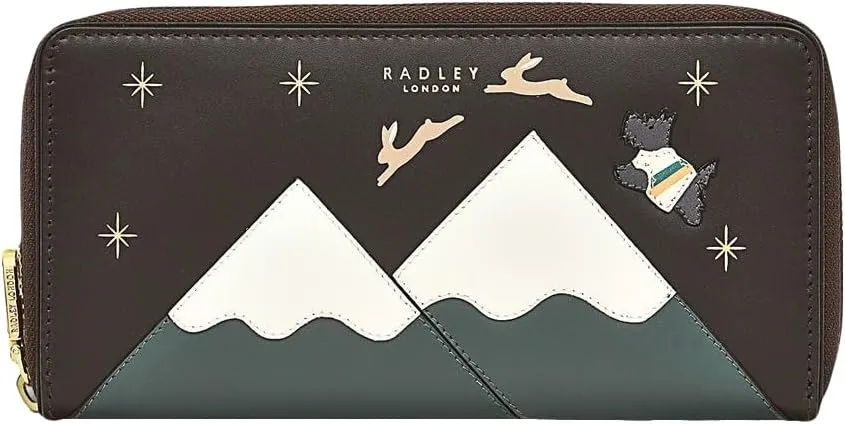 RADLEY London Mountain Hopping Large Zip-Around Continental Wallet, Dark Brown