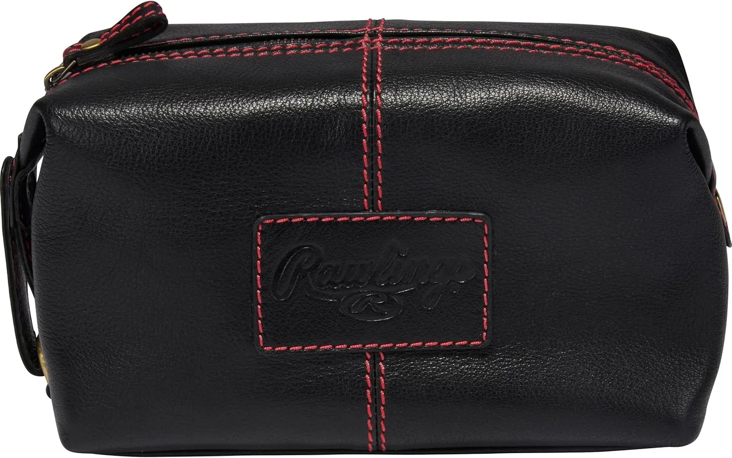 Rawlings Travel Kit Toiletry Bag Collection | Leather | Multiple Styles & Colors, Black | Wild Card, 4" x 8" x 4.75"