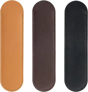 RAYNAG Set of 3 Genuine Leather Pen Sleeve Case Holder Pouch for Single Pen