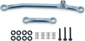 Rc Connecting Rod Tie Rod for Axial for SCX24 AXI90081 AXI00002 1/24 CNC Metal Steering Linkage Link Rod RC Crawler Car Truck Parts and Accessories Replacement Use(Gray)