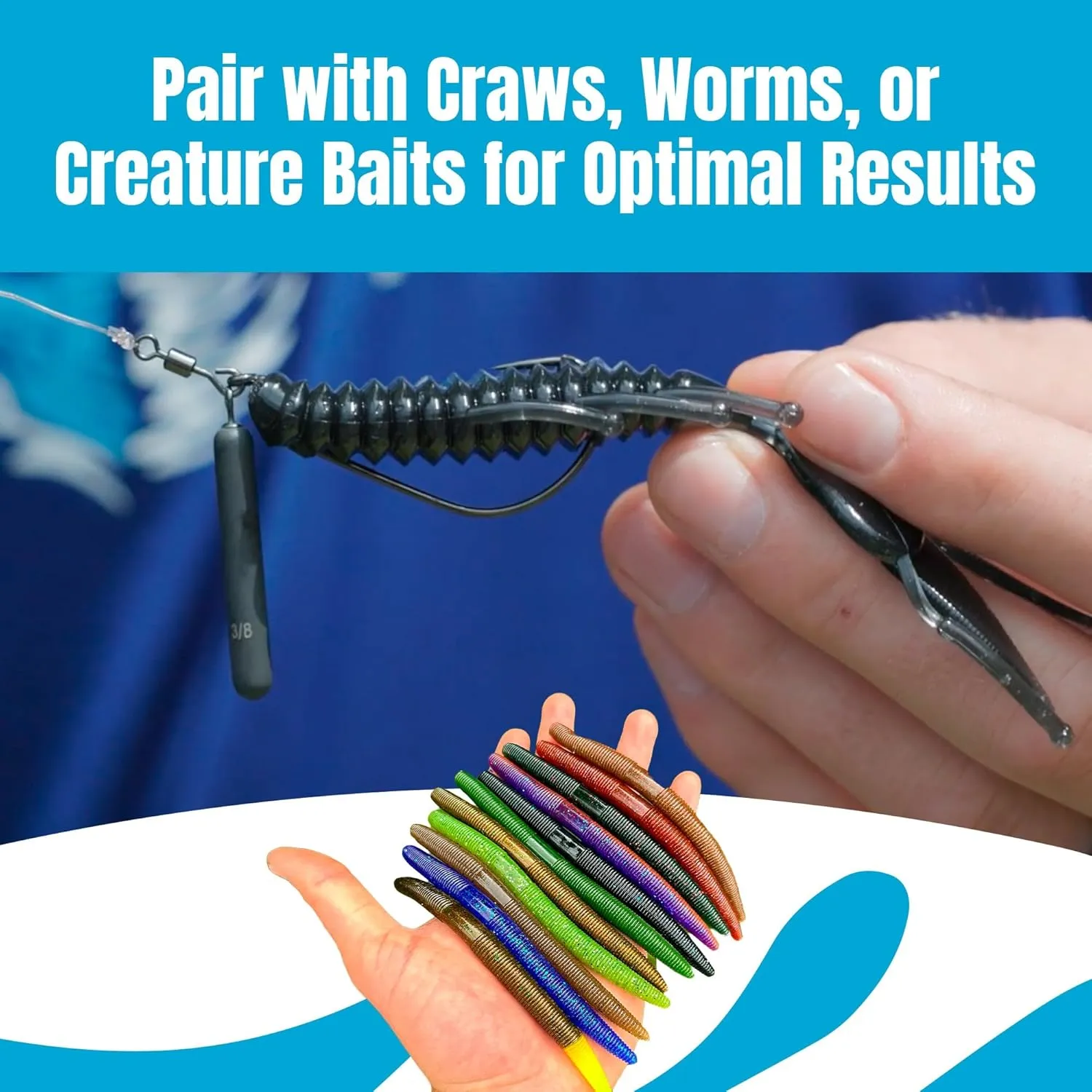 Reaction Tackle Tungsten Jika Rig for Bass Fishing - 97% Tungsten Fishing Jigs -(4 Pack)