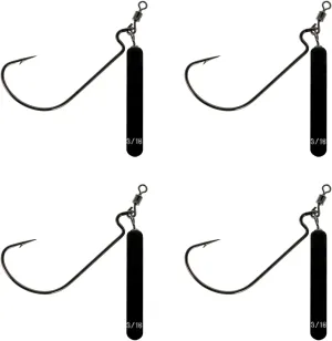 Reaction Tackle Tungsten Jika Rig for Bass Fishing - 97% Tungsten Fishing Jigs -(4 Pack)