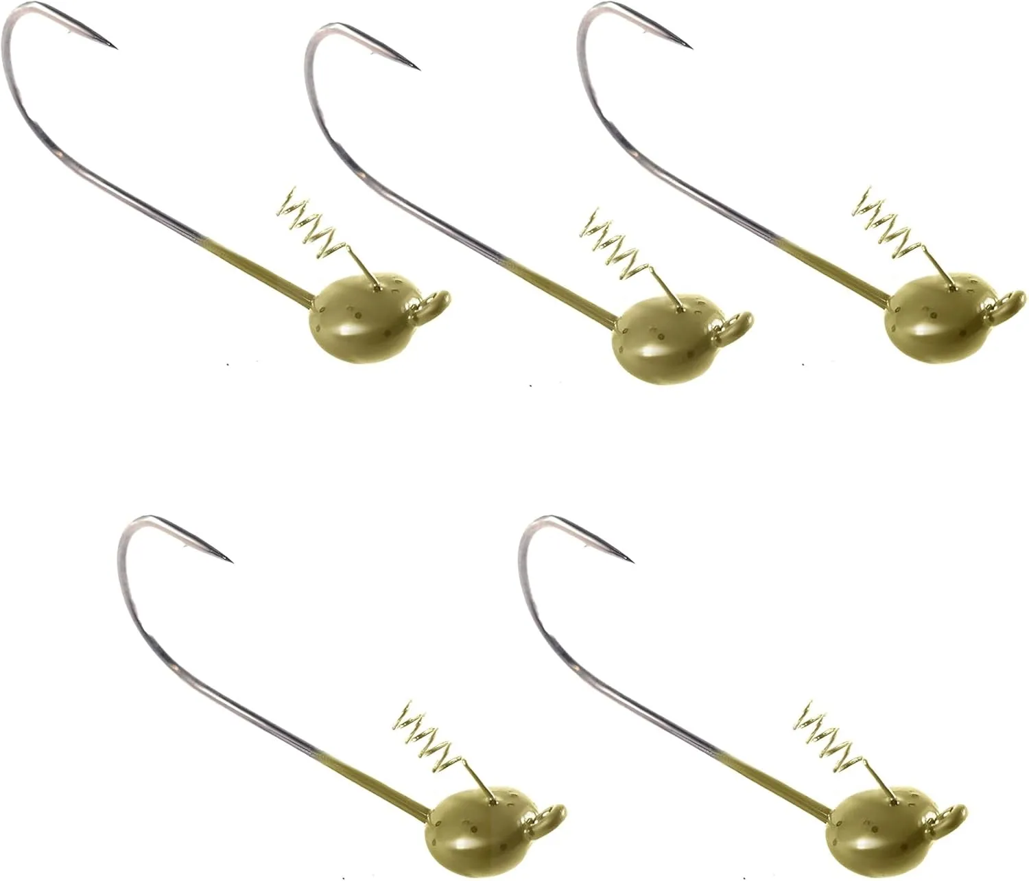 Reaction Tackle Tungsten Shaky Head Jigs for Bass Fishing - Premium Fishing Hooks, Ideal Shaky Head Jig to Catch Big Bass and Other Fish (5-Pack)