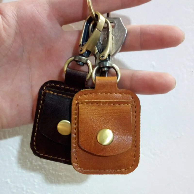Realaiot Vintage Genuine Leather Card Wallet Men Business Id Card Holder Thin Coin Card Case Portable Mini Small Cards Pack Pocket