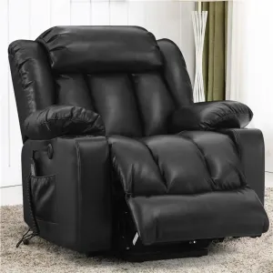 Recliner Sofa Chair Adjustable Power Lift Genuine Leather Massage Seating for Elderly Home Theater High Back Living Room