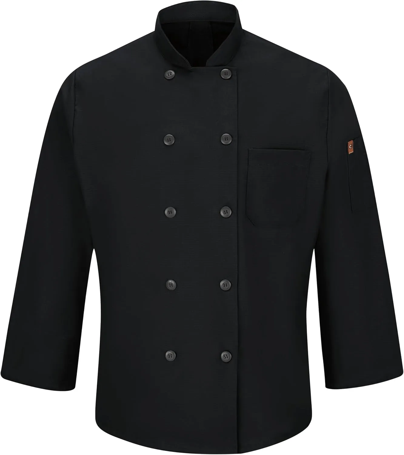 Red Kap Men's Long Sleeve Ten Button Chef Coat with Mimix and Oilblok