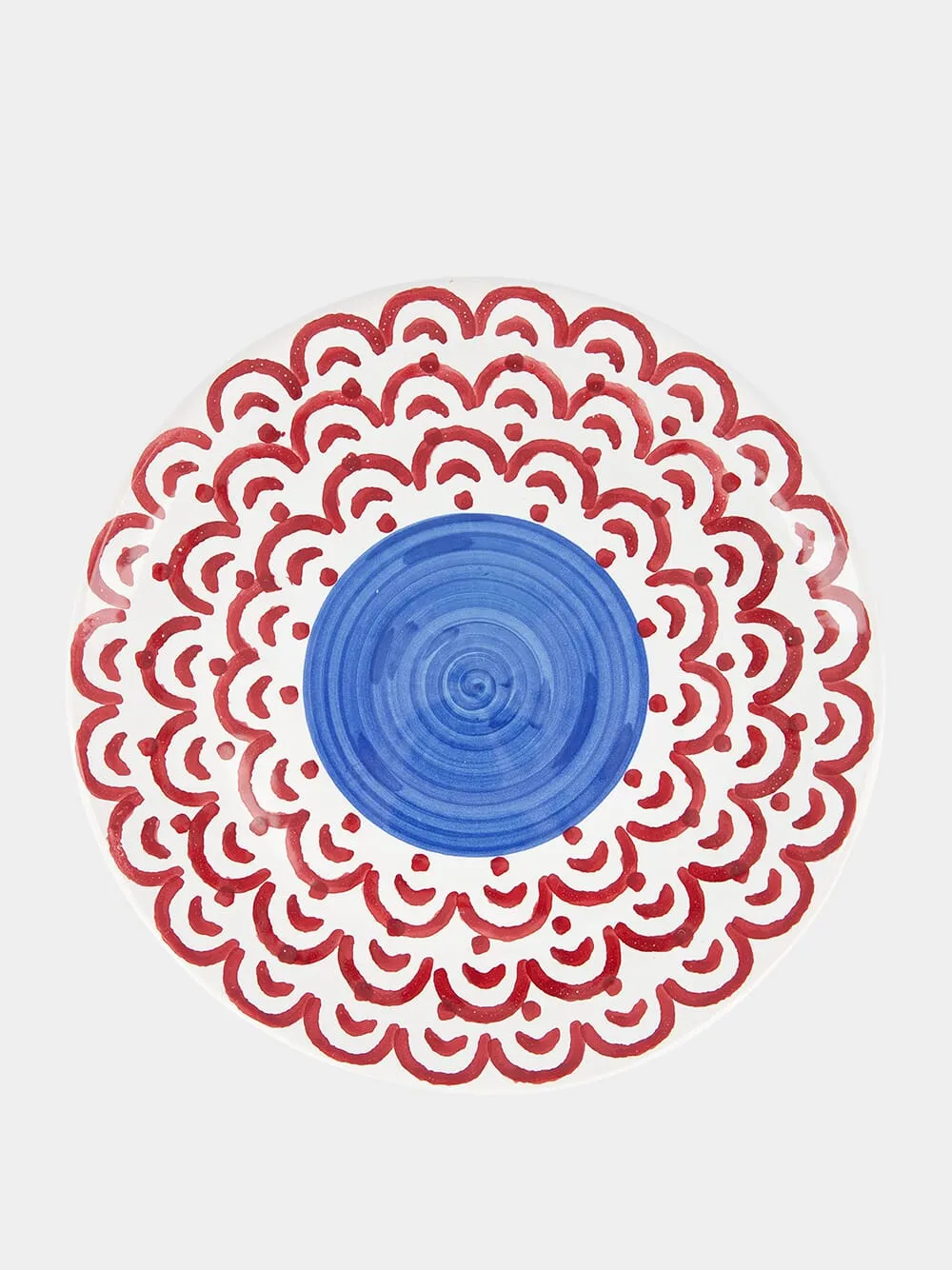 Red Sicily Handpainted Dinner Plate