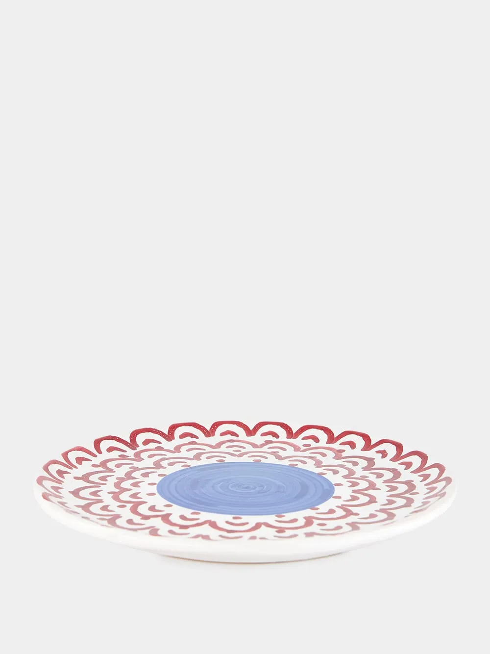 Red Sicily Handpainted Dinner Plate