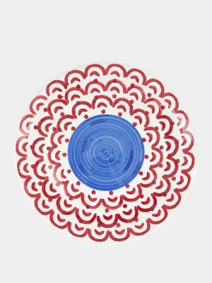 Red Sicily Handpainted Dinner Plate